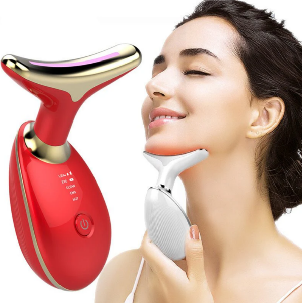 EMS RED LIGHT THERAPY FACE NECK LIFT WRINKLE REMOVER TIGHTEN MASSAGER