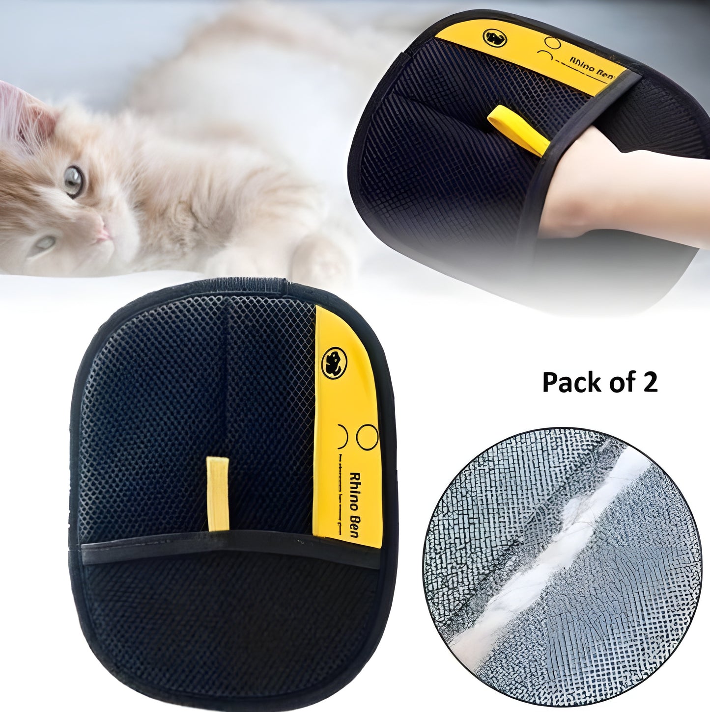 MustGrab™ – Magic Pet Hair Remover Gloves (BUY 1 GET 1 FREE)