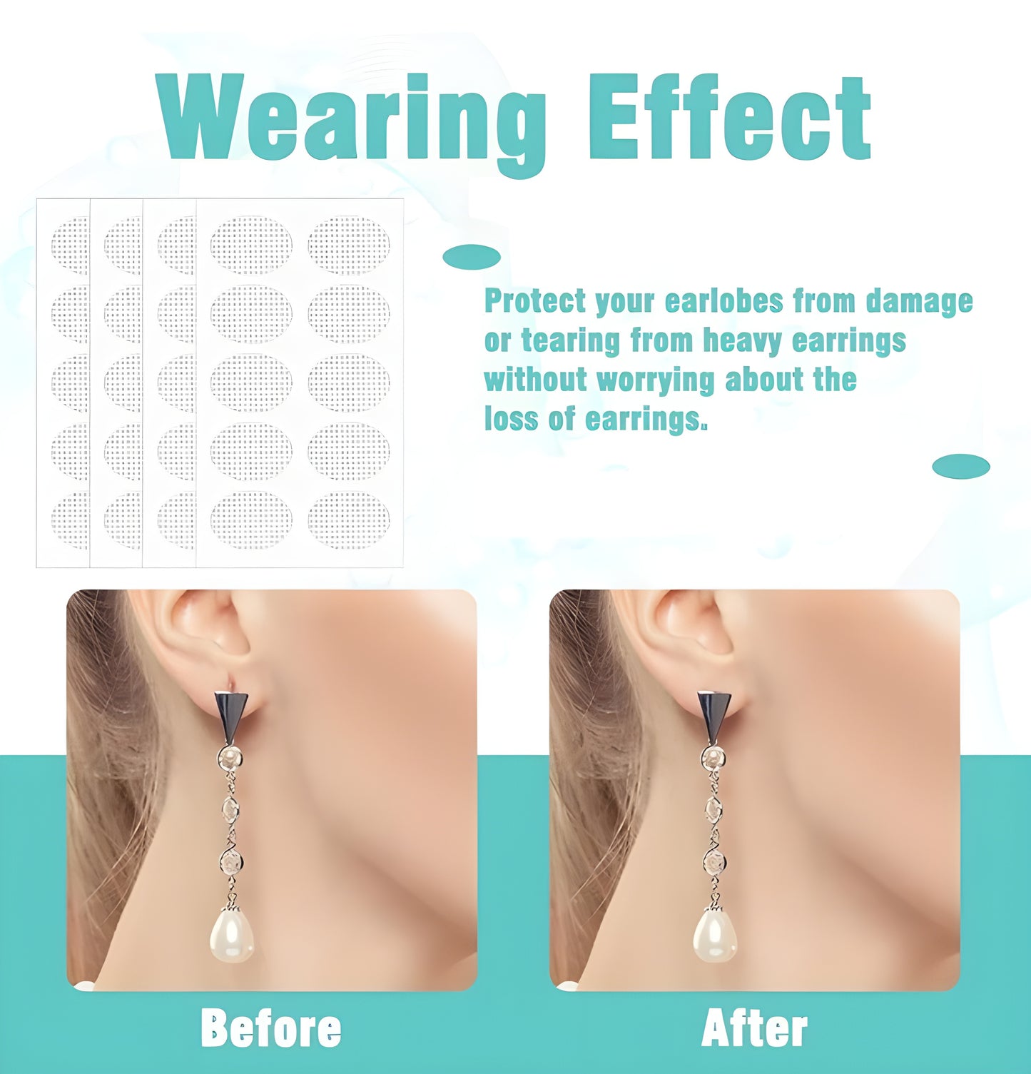 Premium Earlobe Support Patches (150 PCS)
